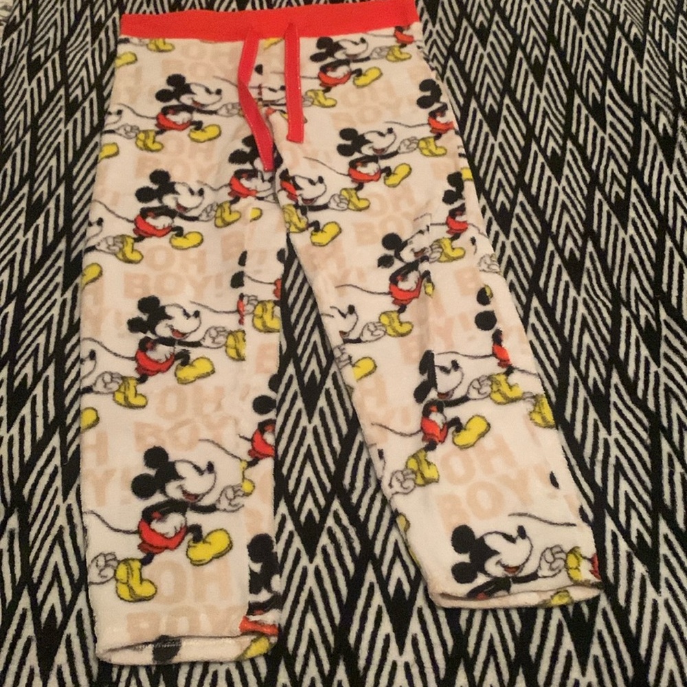 Mickey Mouse fuzzy pj pants